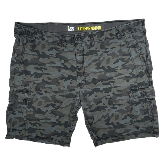Lee Other - Lee Cargo Shorts Mens 50 Gray Camo Extreme Motion Stretch Performance Utility